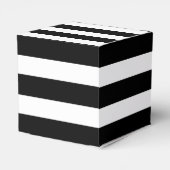 白黒のストライプの結婚式の引き出物箱 フェイバーボックス (裏面サイド)