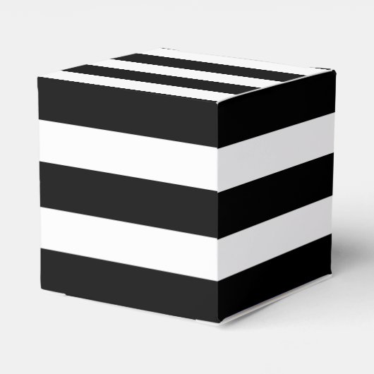 白黒のストライプの結婚式の引き出物箱 フェイバーボックス (裏面サイド)