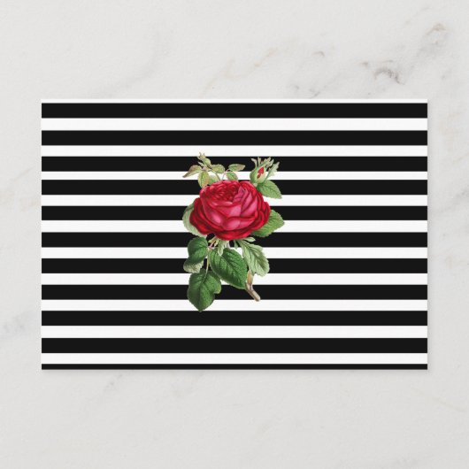 白黒のストライプの詳細 エンクロージャーカード (裏面)