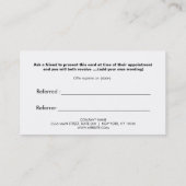 白黒のストライプの赤いハート紹介 紹介カード (裏面)