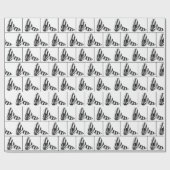 白黒のストライプの靴 ラッピングペーパー (フラット)