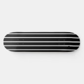 白黒のストライプデザイン スケートボード (横)