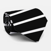 白黒のストライプデザイン ネクタイ (ロール)
