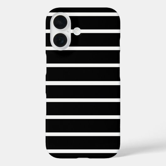 白黒のストライプデザイン Case-Mate iPhoneケース (裏面)