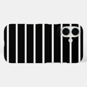 白黒のストライプデザイン Case-Mate iPhoneケース (裏面 (横))