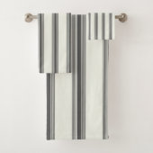 白黒のストライプパタエレガントンモダン、 バスタオルセット (インサイチュ)