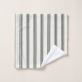 白黒のストライプパタエレガントンモダン、 バスタオルセット (ウォッシュタオル)