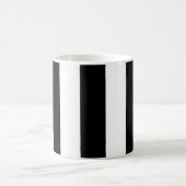白黒のストライプパターンストライプの、線 コーヒーマグカップ (中央)