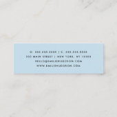 白黒のストライプパターンストライプの、線 スキニー名刺 (裏面)