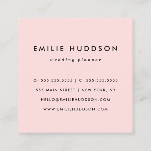 白黒のストライプパターンストライプの、線 スクエア名刺 (裏面)