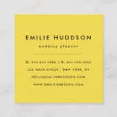 白黒のストライプパターンストライプの、線 スクエア名刺 (裏面)