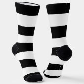 白黒のストライプパターンストライプの、線 ソックス (傾斜あり)