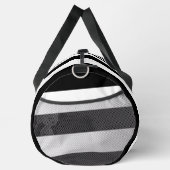 白黒のストライプパターンストライプの、線 ダッフルバッグ (右)