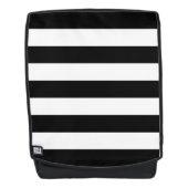 白黒のストライプパターンストライプの、線 バックパック (正面)