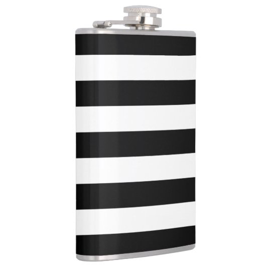 白黒のストライプパターンストライプの、線 フラスク (右)