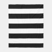白黒のストライプパターンストライプの、線 フリースブランケット (正面)