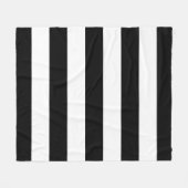 白黒のストライプパターンストライプの、線 フリースブランケット (正面(横))