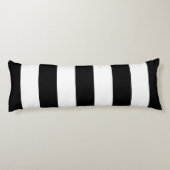 白黒のストライプパターンストライプの、線 ボディピロー (裏面)