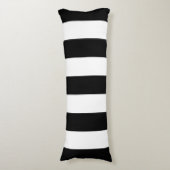 白黒のストライプパターンストライプの、線 ボディピロー (正面縦)