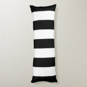 白黒のストライプパターンストライプの、線 ボディピロー (裏面 (縦))