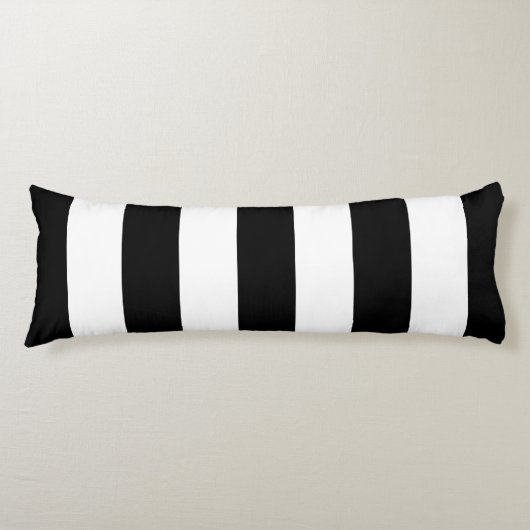 白黒のストライプパターンストライプの、線 ボディピロー (正面)