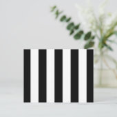 白黒のストライプパターンストライプの、線 ポストカード (スタンド正面)