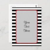 白黒のストライプパターンストライプの、線 ポストカード (正面/裏面)