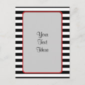 白黒のストライプパターンストライプの、線 ポストカード (正面)