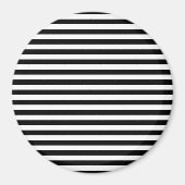 白黒のストライプパターンストライプの、線 マグネット (正面)