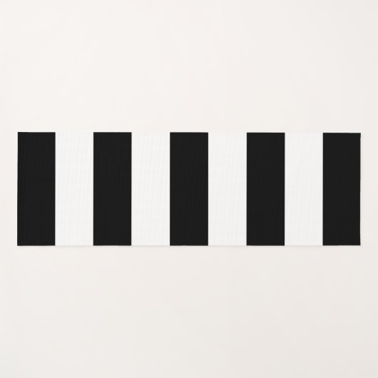 白黒のストライプパターンストライプの、線 ヨガマット (正面(横))