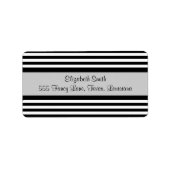 白黒のストライプパターンストライプの、線 ラベル (正面)