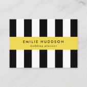 白黒のストライプパターンストライプの、線 名刺 (正面)