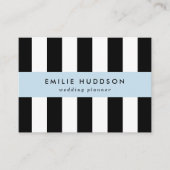 白黒のストライプパターンストライプの、線 名刺 (正面)