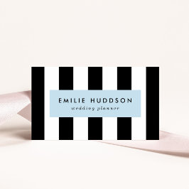 白黒のストライプパターンストライプの、線 名刺