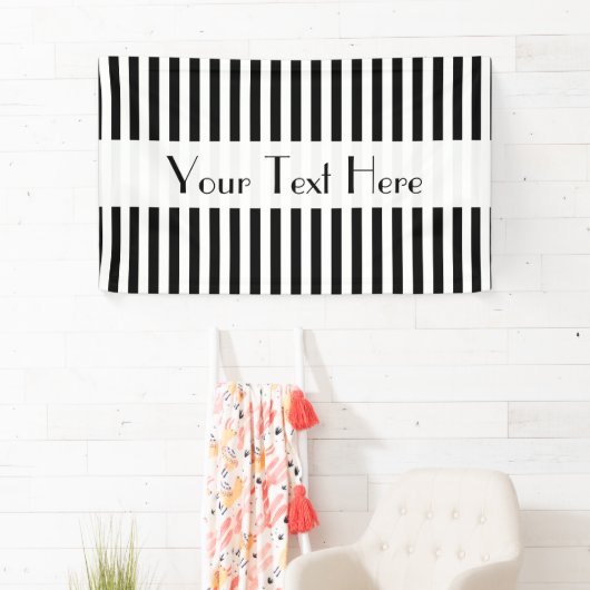 白黒のストライプパターンストライプの、線 横断幕 (インサイチュ)