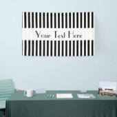 白黒のストライプパターンストライプの、線 横断幕 (トレードショー)