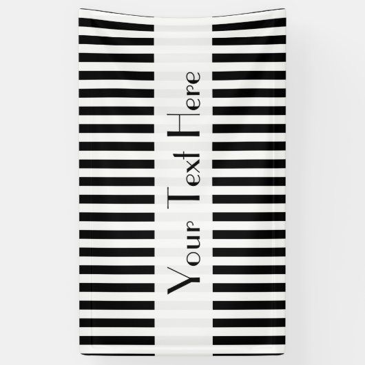 白黒のストライプパターンストライプの、線 横断幕 (縦)