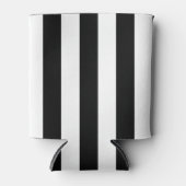 白黒のストライプパターンストライプの、線 缶クーラー (正面)