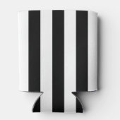 白黒のストライプパターンストライプの、線 缶クーラー (裏面)