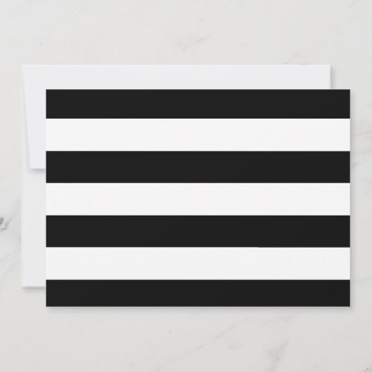 白黒のストライプ住所変更 案内状 (裏面)