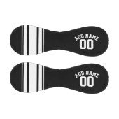 白黒のストライプ名前をカスタムすると数字 野球ボール (パネル)