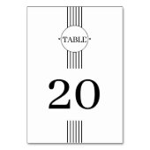 白黒のストライプ枠と丸い結婚枠 テーブルナンバー (裏面)