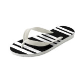 白黒のストライプ浴室 キッズビーチサンダル (アングル)
