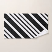 白黒のストライプ浴室 バスタオルセット (ハンドタオル)