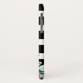 白黒のストライプ花と蝶 Case-Mate iPhoneケース (裏面/左)