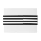 白黒のストライプ金ゴールドフレームラベルカスタム付き 招待状ベリーバンド (裏面例)