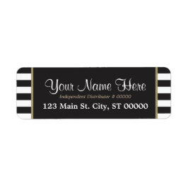 白黒のストライプ金ゴールド – ラベル