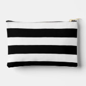 白黒のストライプ アクセサリーポーチ (裏面)
