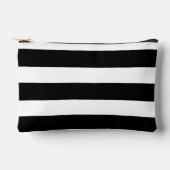 白黒のストライプ アクセサリーポーチ (正面)