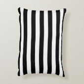 白黒のストライプ アクセントクッション (裏面(縦))